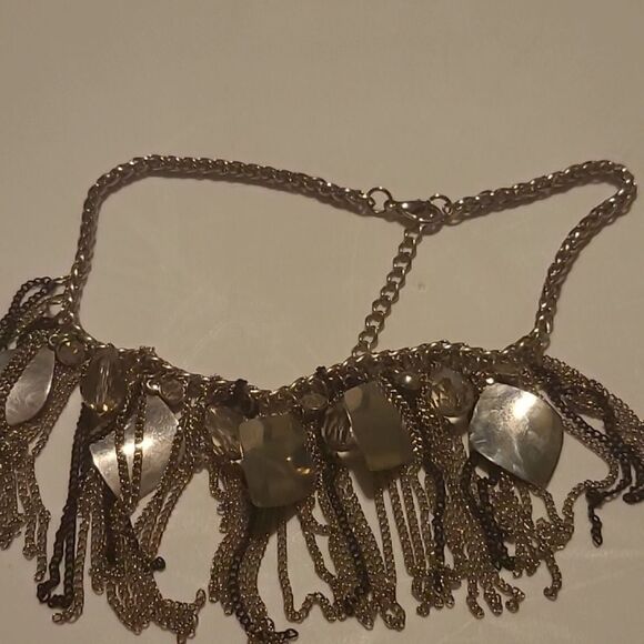 Metal Fringe Necklace - Picture 1 of 6